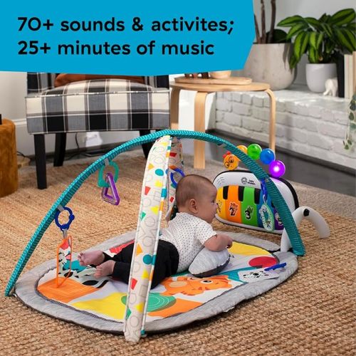 Baby Einstein 4-in-1 Kickin' Tunes Music and Language Play Gym and Piano Tummy Time Activity Mat - Kickin Tunes 4-in-1 Mat