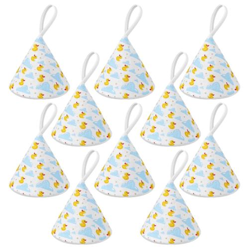 10 Pcs Pee Covers Baby Boy Reusable Pee Shield Cap for Baby Boy Yellow Ducky Pattern Blue Covers Strong Water Absorption Diaper Changing Accessory for Boys Newborn Gift