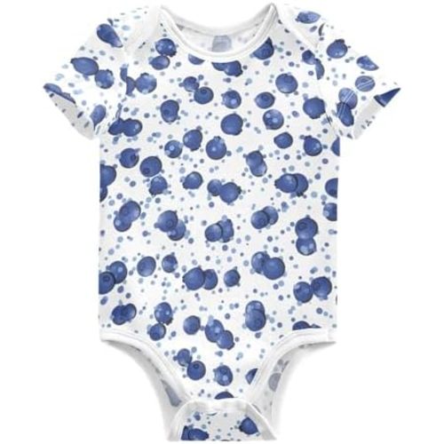 Ollabaky Unisex Baby Bodysuits Short-Sleeve Cotton Baby Clothes for Girls Boys 0-24 Months