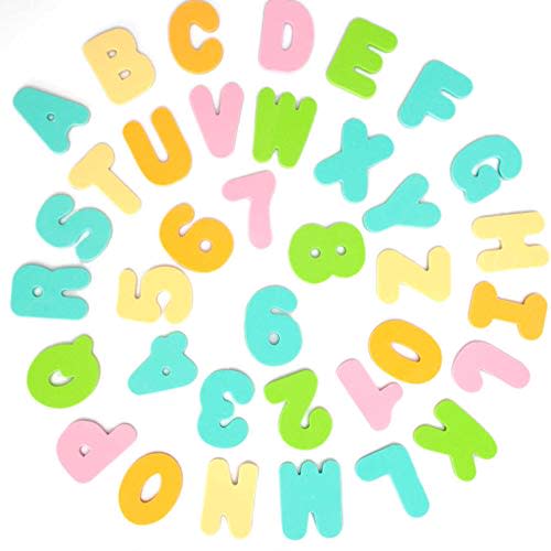 Tub Cubby Safe & Soft ABC 123 Foam Bath Letters & Numbers - Magically Stick On Wet Walls + Bonus Rubber Duck | Spell & Count Educational Alphabet Kids Bathtub Play Set - Extra 44 Pack