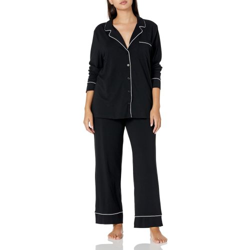 Amazon Essentials Women's Cotton Modal Long-Sleeve Shirt and Full-Length Bottom Pajama Set