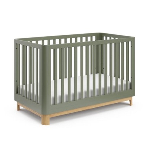 Storkcraft Santos Convertible Crib, Color: Olive/Natural