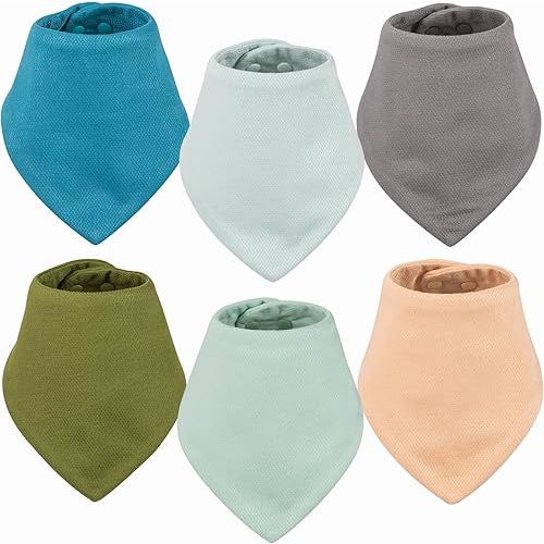 Tiny Twinkle Bandana Scarf Bibs - Water Resistant and Absorbent Infant Drool and Teething Baby Bibs