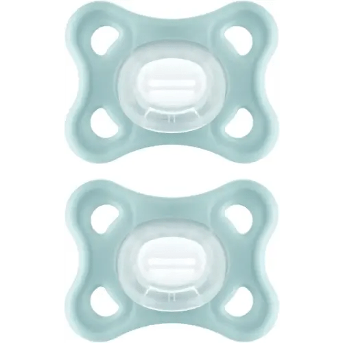MAM Comfort Baby Pacifiers, Lightweight One-Piece Full Silicone Binky for Newborns 3-12 Months, BPA-Free, Easy to Clean Pacifier, Best for Breastfed Babies, with Sterilizer Case, 2 Count Binkies