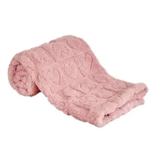 Yurhap Fleece Baby Blanket Heart Checkered Blanket, Ultra Soft Cozy Baby Blankets for Girls Boys, Fluffy Infant Toddler Newborn Receiving Blankets for Crib Stroller 30”×40” (Dark Pink)