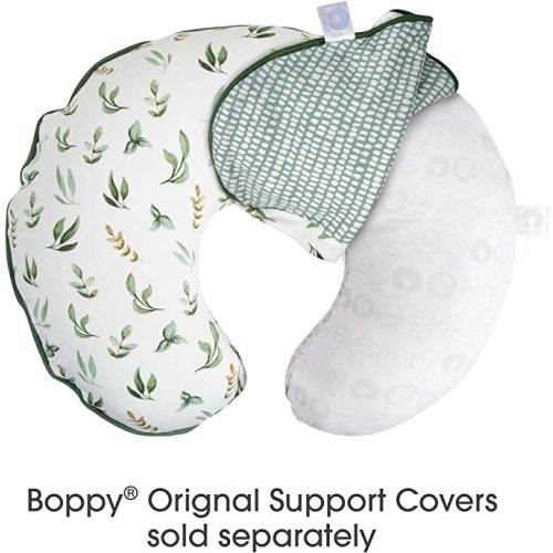 Boppy Nursing Pillow,Polyester – Bare Naked Breastfeeding and Bottle Feeding, Propping Baby, Tummy Time, Sitting Support Pillow Only - White