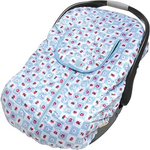GoldBug Winter Car Seat Cover - Patchwork Berry
