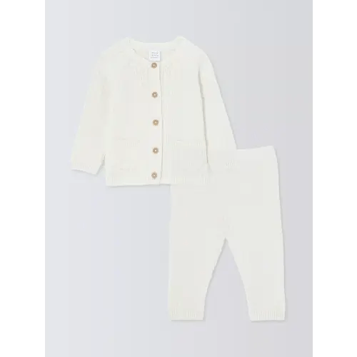 John Lewis | Baby Cashmere Blend Knitted Cardigan & Trousers Set
