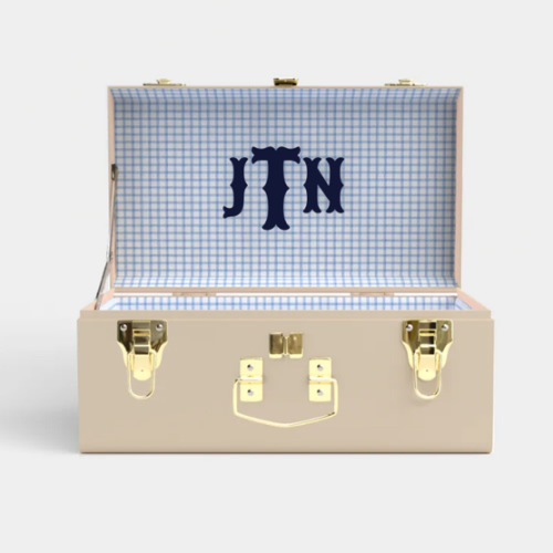 Mini Classic Trunk - Limited Edition Beige - Picnic in Blue