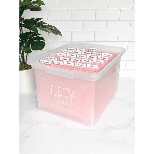 Personalized Kids Memory File Box: School Milestone Keepsake
