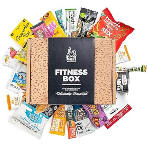 High Protein Snack Box: Premium Mix of Fitness and Healthy Snacks Workout Gifts for Men & Women - Healthy Gift Package for Gym Lovers & Enthusiasts - Individually Wrapped Protein Snacks for Adults