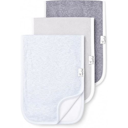 Copper Pearl Premium Baby Burp Cloths - 3-Pack Large Cotton Burp Cloths, Extra Soft Spit Up Rags with 3 Absorbent Layers, Perfect for Baby Boy and Baby Girl Gifts (21" x 10" Size, Lennon Set)