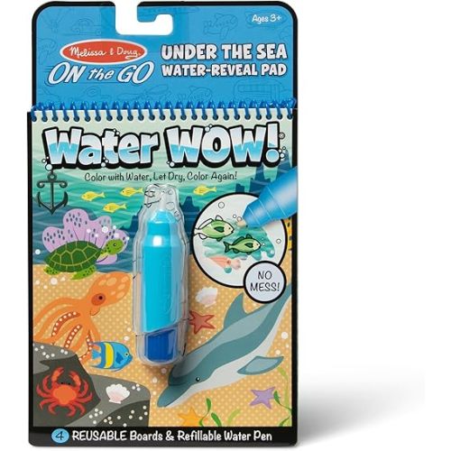 Melissa & Doug On the Go Water Wow! Reusable Water-Reveal Activity Pad - Under the Sea - FSC Certified