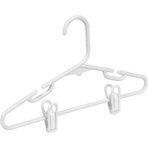 Honey Can Do Kids Clothes Hangers with Clips, HNG-09047 White, 7" x 0.25" x 11.75 inches, 18-Pack