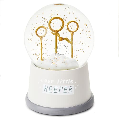 Hallmark Harry Potter Musical Snow Globe (Quidditch, Our Little Keeper) for Baby Showers, Nursery Decorations