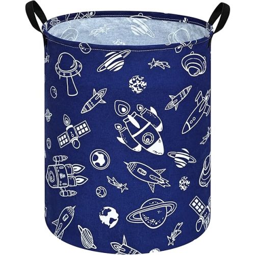 Round Laundry Hamper Storage Basket Laundry Organizer Hamper Storage Bins Clothes and Toys Box Nursery Hamper Gift Basket For Kids with Handles