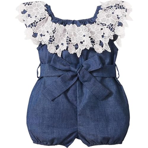 XUANHAO Baby Girl Clothes 12 18 24 Months Outfits For Girls Infant Toddler Girls' Clothing Ruffle Girls Pants Sets 6M-4T