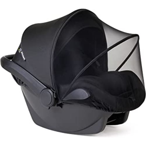 Beberoad Love 2-in-1 Mosquito Net & Sunshade for Car Seat Universal Car Seat Mosquito Net Cover with 2 Way Zipper UV Protection Car Seat Tent Cover (Black)