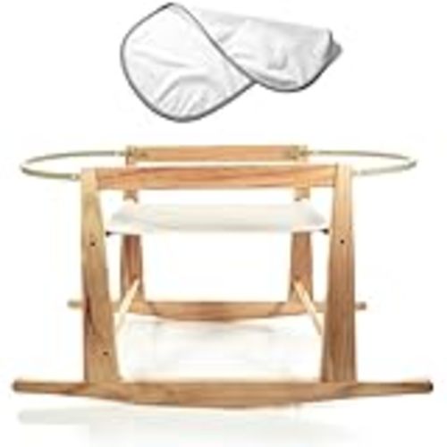 Amazon.com : Rocking Moses Basket Stand Natural : Bassinet Stand : Baby