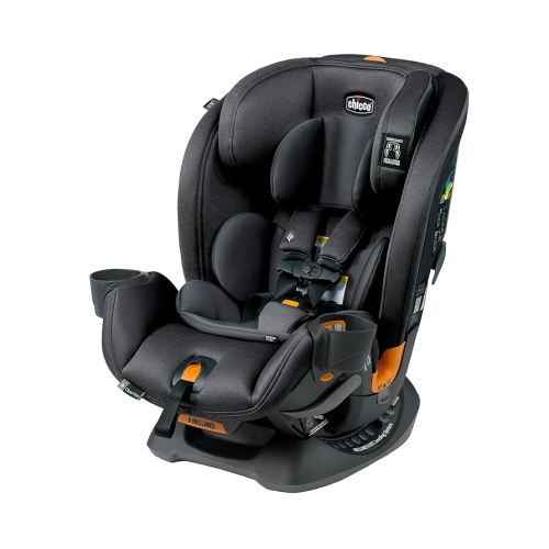 Chicco OneFit ClearTex All-in-One Car Seat, Slim Design, Rear-Facing Seat for Infants 5-40 lbs., Forward-Facing 25-65 lbs., Booster 40-100 lbs., Convertible Car Seat | Obsidian/Black