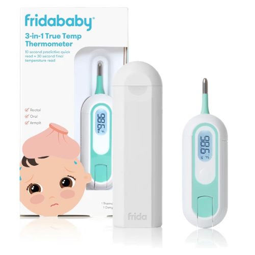 Frida Baby 3-in-1 Rectal, Underarm & Oral Thermometer for Kids, Digital Baby Thermometer for Infants, Toddlers, & Kids, FSA/HSA Eligible