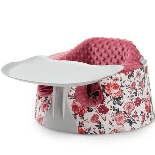 Seat Cover and Tray Sets Accessory Compatible with Bumbo Floor Seat for Baby,Breathable Accessory Compatible with Baby Seat - Easy to Install and Remove - Flower
