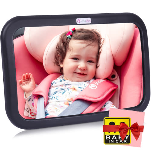 Innokids Baby Car Seat Mirror,Rear Facing (Black) Style HY-001-BK (1 Pack)