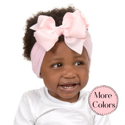 Pink baby bow