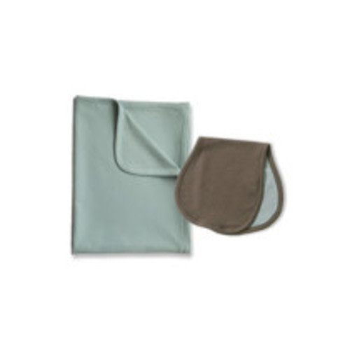 Mon Chou Boy Swaddle and Burp Cloth Gift Set