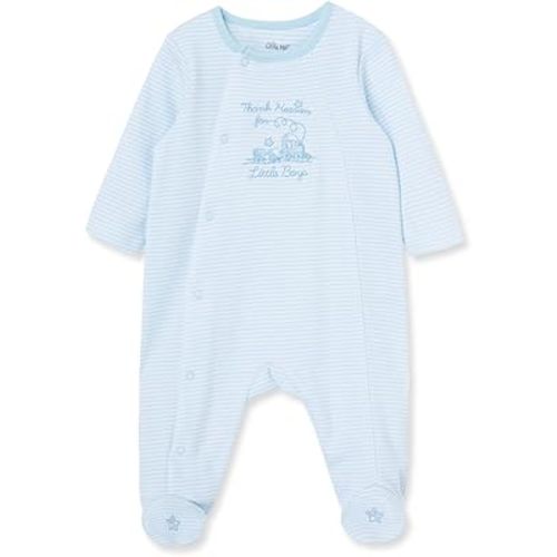 Little Me Clothes for Baby Boys' 100% Cotton Scratch-Free Tag Footed One-Piece Romper Sleeper, Preemie to 9 Months
