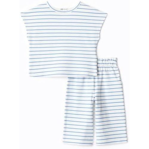 Amazon Essentials x Sofia Grainge Toddlers and Baby Girls' Cotton Pique Short Sleeve T-Shirt & Pants Play Set