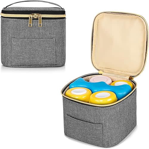 Teamoy Breastmilk Cooler Bag, Baby Bottles Bag for up to 4 Large 5 Ounce Bottles Without Nipple, Perfect for Working Mom Mother, (Bag ONLY), Gray