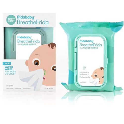 Frida Baby Breathefrida Baby Vapor Wipes for Nose, Chest, Feet | Alcohol Free, Made with Aloe, Vitamin E & Chamomille | 30 Count - Chamomile,Eucalyptus - 30 Count (Pack of 1)