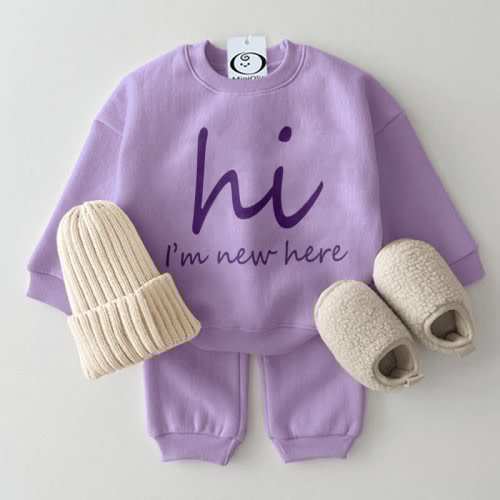 HI I'M NEW HERE Baby 2-Piece Casual Set