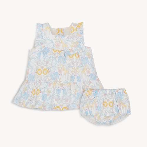 nikki menagerie cotton poplin magnetic little baby ruffle sleeve dress – Magnetic Me