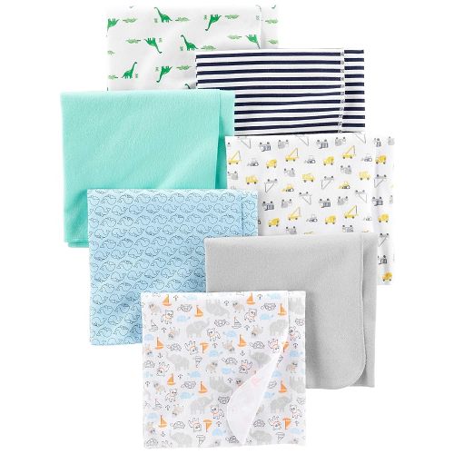 Simple Joys by Carter's Unisex Babies' Flannel Receiving Blankets, Pack of 7