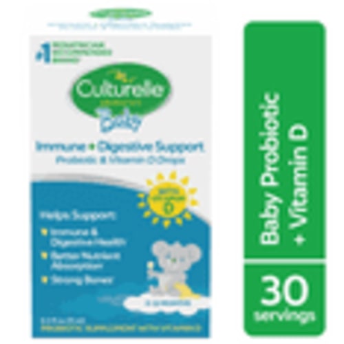Culturelle Baby Probiotic & Vitamin D Drops, for Immune & Digestive Support, 0-12 Months, 30 Servings