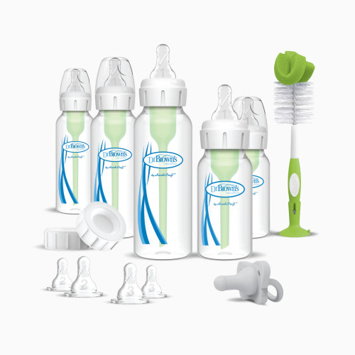 Dr. Brown's Anti-colic Options+ Narrow Baby Bottle Starter Gift Set - Clear/Blue