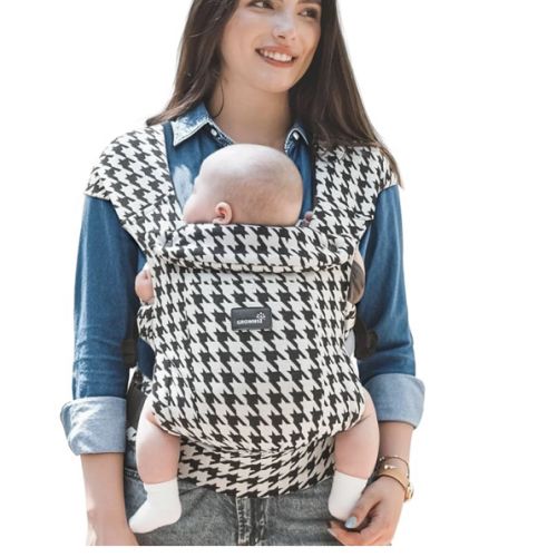 GROWNSY Baby Carrier Newborn to Toddler, Cozy Baby Wraps Carrier, Ergonomic Newborn Carrier with Head Support, Black