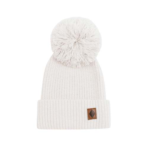 Chunky Knit Pom Beanie in Oat