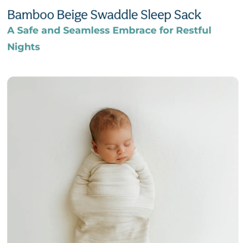 Bamboo Beige Swaddle Sleep Sack – Swaddelini