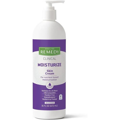 Medline Remedy Phytoplex Nourishing Skin Cream, Unscented Skin Moisturizer, Paraben Free Body Lotion, 16 Fl Oz