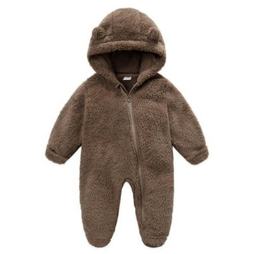 Baby Fleece Winter Coat Baby Fleece Footie Snowsuit Winter Bunting Onesie Cartoon Warm Hooded Romper Jumpsuit Outfits For Girls Boys