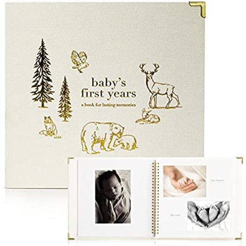 Keepsake Baby Memory Book for Baby Boy or Girl – Timeless Baby First 5 Year Baby Book – A Milestone Book to Record Every Event from Birth to Age 5 – Gender Neutral Baby Journal Scrapbook Photo Album