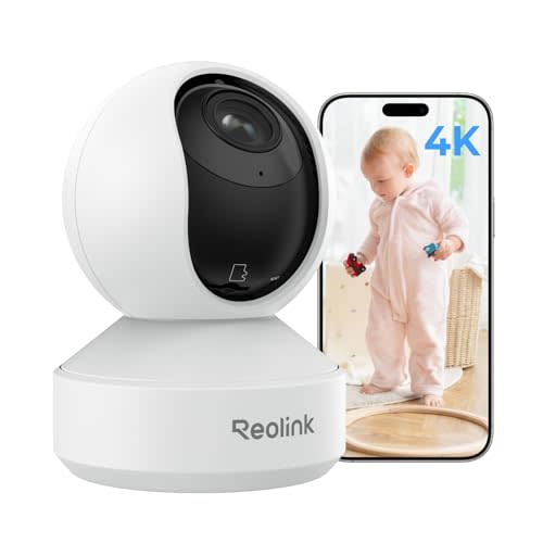 REOLINK Smart 4K UHD Pan & Tilt Dual-Band Wi-Fi 6 Indoor Security Camera with 3X Optical Zoom, Auto-Tracking, People/Pet Detection, Crying Sound Detection, Privacy Mode, and Bluetooth Setup, E1 Zoom