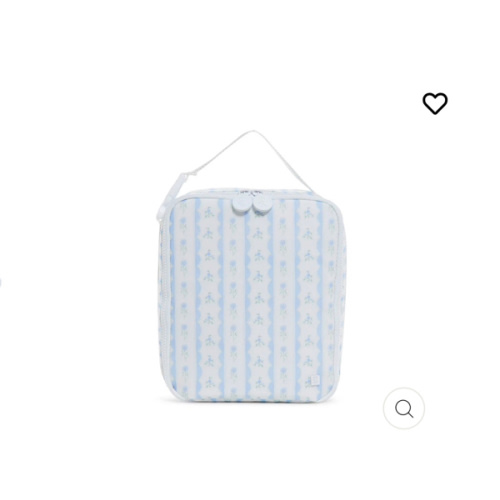 Insulated Lunch Bag - Lunch Box - Ribbon Floral Blue