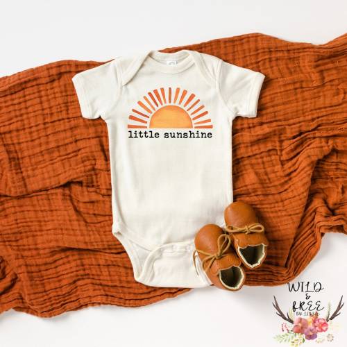 Little Sunshine Onesie, Sun Baby Bodysuit, Gender Neutral Baby Clothes, Unisex Onesie, Boho Onesie, Hipster Baby, Natural Color Bodysuit