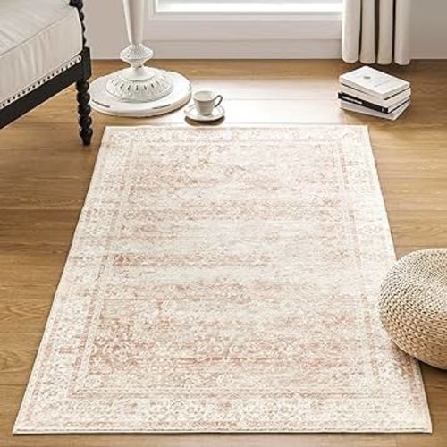 Pink Boho Font Door Mat for Indoor Entrance Washable Non Slip Cute Vintage Floral Aesthetic 3x5 Area Rugs for Entryway Entry