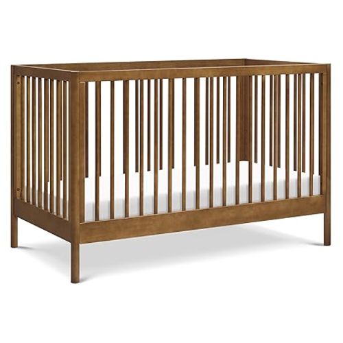 DaVinci Birdie 3-in-1 Convertible Baby Crib with Wooden Toddler Bed & Daybed Conversion - Easy to Assemble & GREENGUARD Gold Certified - 4 Adjustable Mattress Heights - Walnut