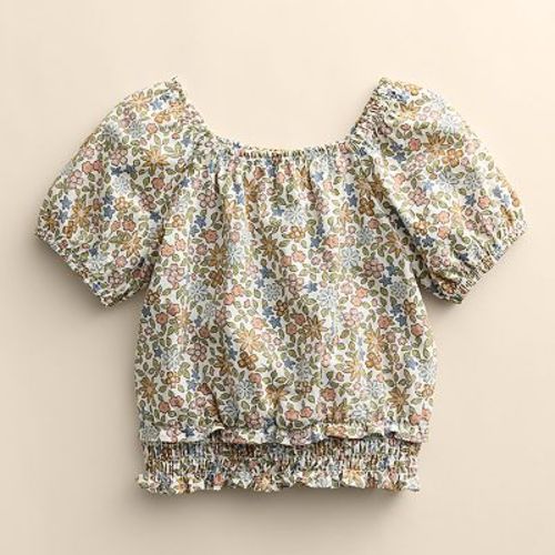 Baby & Toddler Girl Little Co. by Lauren Conrad Organic Peasant Puff Sleeve Top